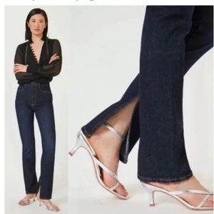 PILCRO SPLIT HEM HIGH RISE STRAIGHT DENIM JEANS SIZE 29